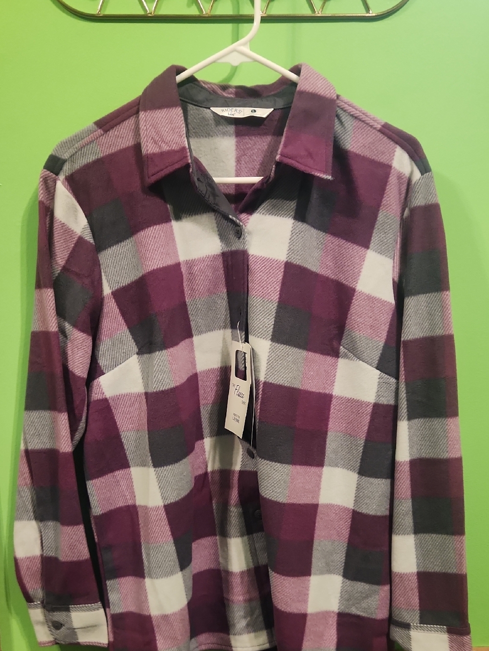 Riders Plaid Soft Button Up
